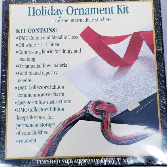 DMC Christmas Holiday Counted Cross Stitch Ornament Kit- New/Sealed - Picture 3 of 3